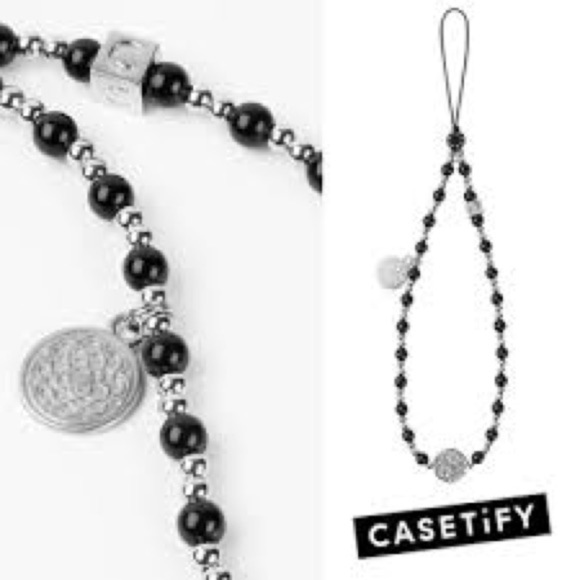 Casetify phone charm silver and black - Picture 1 of 4
